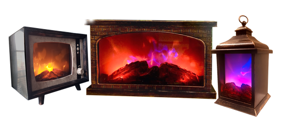 LED Fireplace - Only Two-Color flame on Web